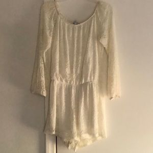 Long sleeve lace shirt jumper